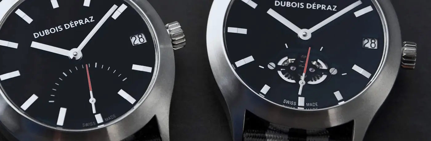 Deux montres équipées de mouvements Dubois Dépraz